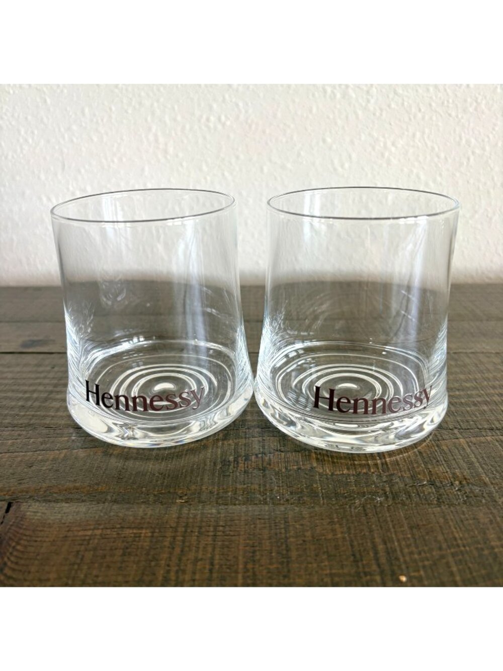 Hennessy‎ Lowball Courvoisier Snifter Cognac Glass Set of 2 Glasses